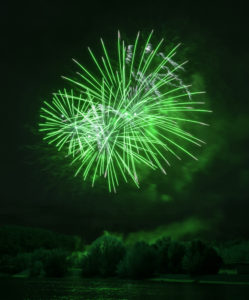Green fireworks for recreational marijuana.