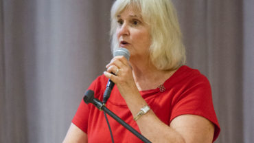First District Supervisor Susan Gorin spoke to the attendees. A town hall meeting was held on Monday, July 18, at the Veterans Memorial Hall to discuss the implications of legalizing marijuana in California
